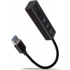 AXAGON HMA-CR3A, USB 3.2 Gen 1 hub, porty 3x USB-A + čtečka karet SD/microSD, kovový, kabel USB-A 20 HMA-CR3A