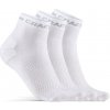 Craft ponožky CORE Dry Mid 3-pack bílá