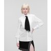 Karl Lagerfeld košela BIB SHIRT W/ MONOGRAM NECKTIE biela