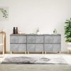 Příborníky 3 ks betonově šedé 60 x 35 x 70 cm kompozitní dřevo Šedá 3185771