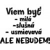 DTF nažehľovačka DTF transfer/nažehľovačka Viem byť milá Rozmer: A5, Farba písma nažehľovačky: hnedá