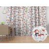 Biante Vianočný bavlnený záves Sandra SA-661 Snehuliaci na svetlo sivom 150x210 cm