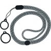 Šňůrka na krk s dvěma silikonovými kroužky black/grey