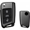 Metalický masívne obal na kľúč Škoda III, VW, Seat rôzne farby Farba: čierna