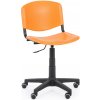 Pracovná stolička ISO, otočná, oranžová