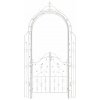 Design-Shop Pergola na popínavé rastliny GS22232 s bránkou - Antik biela