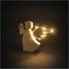 LED dekorace dřevěná – anděl, 13 cm, 2x AAA, vnitřní, teplá bílá, časovač DCWW43