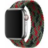 MojRemienok.sk Pletený navliekací remienok pre Apple Watch 42 mm/44 mm/45 mm/46 mm/49 mm - veľkosť M Farba: khaki - červená - čierna
