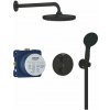 Grohe Vitalio Start Sprchový set s termostatom pod omietku, priemer 25 cm, 2 prúdy, matná čierna 348832430-GR