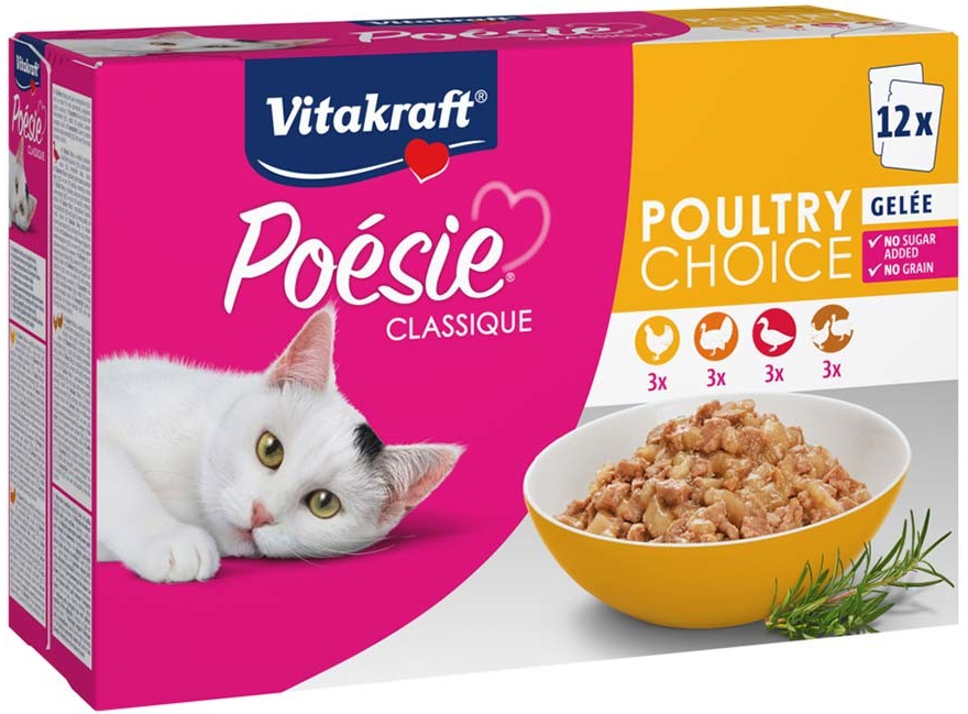 VITAKRAFT Poésie Sauce kura morka kačka hydina 12 x 85 g