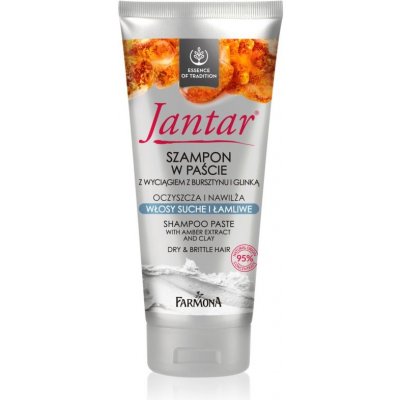 Farmona Jantar Amber Extract & Clay čistiaci šampón pre suché a slabé vlasy 200 ml