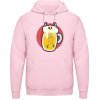 AWDis Hoodie Mikina - Dizajn - Smrtka v Pive - Bábätkovská ružová - S - Pánske