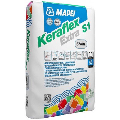 MAPEI Keraflex Extra S1 flexibilné lepidlo 25 kg Bielé od 22,91 € -  Heureka.sk