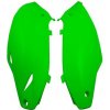 RTECH bočné číslové tabuľky Kawasaki, RTECH (neon zelené, pár)
