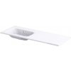 Oristo Uni umývadlo 121x46 cm obdĺžnik umývadlo na nábytok biela UME-AR-120-92-L-BO