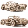 Ugears 3D drevené mechanické puzzle Driftujúci závodiak Cobra