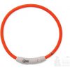 Obojok DOG FANTASY light USB oranžový 65 cm 1ks