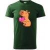 Zamilovaná kapybara - Tričko extra veľké (5-8XL) - 5XL ( Fľaškovozelená )
