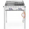 Plynový gril Green Fire 2 horáky, HENDI, Profi Line, Smaltovaná liatinová platnička a mriežka o veľkosti GN 1/1, 11,6 kW, 740×615x(H)825mm