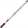 Fix so štetcovým hrotom pre rôzne šírky čiar STABILO Pen 68 Brush, hnedý
