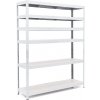 Policový regál Trestles RH 1800x1400x400, nosnosť 1800 kg, 6 políc bielych Farba: biela