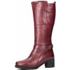 Robel dámske kožené čižmy na zips - bordové - 38