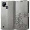 VSETKONAMOBIL 37391 ART Peňaženkový kryt Realme C21Y / C25Y FLOWERS šedý