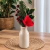 Keramická váza s dekoratívnou kytičkou 26 × 5 cm (Dekoratívna keramická váza s kytičkou pre útulný domov)