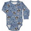 Bambusové body detské s dlhým rukávom modré Blue Bulldog Geggamoja Veľkosť: 62/68