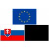 Komplet vlajok SR, EÚ, smútočné - 100 x 150 cm - tunel, karabína