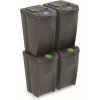 Odpadkový kôš Prosperplast SORTIBOX 4 x 35 l sivý