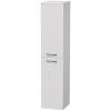 INTEDOOR Vysoká skriňa BEE, pravá, úchyt chróm, 2 dvere, š. 35cm, biela 3D pruhy