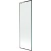 Mexen Next L, 1-krídlová vaňová zástena 60 x 150 cm, 6mm číre sklo-čierny vzor, 6mm číre sklo, profil brúsená oceľ, 895-060-000-03-70-97