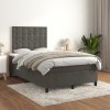 Box spring postel s matrací tmavě šedá 120 x 200 cm samet Šedá 3143254