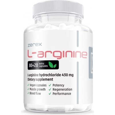 Aminokyseliny Zerex L-arginín, 100 kapsúl (8588007981116)
