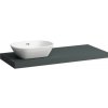Laufen Lani Umývadlová doska 120 cm, s výrezom na ľavej strane, vrátane 2 nástenných konzol, sivá prevádzka H4046721122661