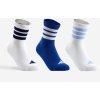 adidas detské športové ponožky vysoké 3 páry modro-biele