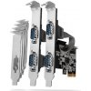 AXAGON PCEA-S4N, PCIe radič - 4x sériový port (RS232) 250 kbps, vrátane LP PCEA-S4N