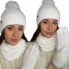 Fashionweek Súprava dámskej čiapky, šálu a rukavíc S3068 Farba: Biela, Veľkosť: Universal