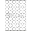 Labelea Samolepiace etikety kruh 30x30 mm lesklé biele papierové, na hárku A4, pre laserovú tlač, Farba etikiet Biela, Počet hárkov v balení 100 EPL999030W054S