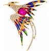 Glory Brošňa Bájny fénix farebný s krištáľmi 2135