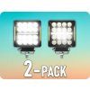 KAMAR LED pracovné svetlo + LED pás, 20W+1,5W, 1717lm, 16xLED, 12/24V, IP67/2-PACK! [L0181]