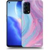 Picasee silikónový čierny obal pre OPPO Reno 5 5G - Pink liquid