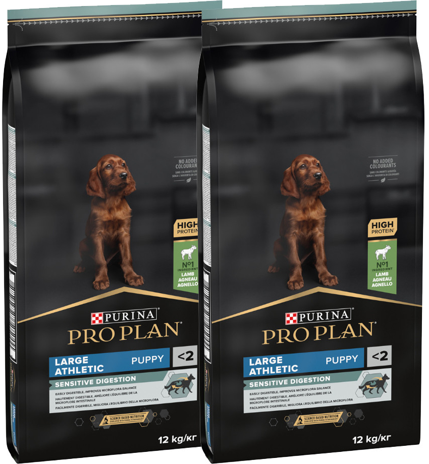 Purina Pro Plan Large Puppy Athletic Sensitive Digestion jahňacie 2 x 12 kg