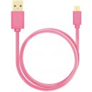 Axagon BUMM-AM10QP Micro USB 2A, 1m, růžový