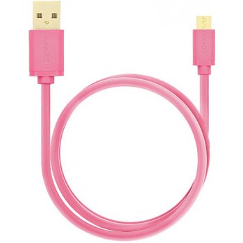 Axagon BUMM-AM10QP Micro USB 2A, 1m, růžový