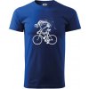 Cyklo kostra - Klasické pánske tričko vyššej gramáže - XL ( Kráľovská modrá )