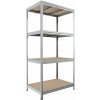 Kovový regál do garáže Biedrax 35 x 120 x 180 cm, pozinkovaný - 4 police MDF
