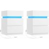 SONGMICS Sada 2 ks nočných stolíkov Vasagle Defro biela