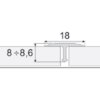 Effector - Profil ku keramike - A55 - Dĺžka 2,5 m - Farba Striebro